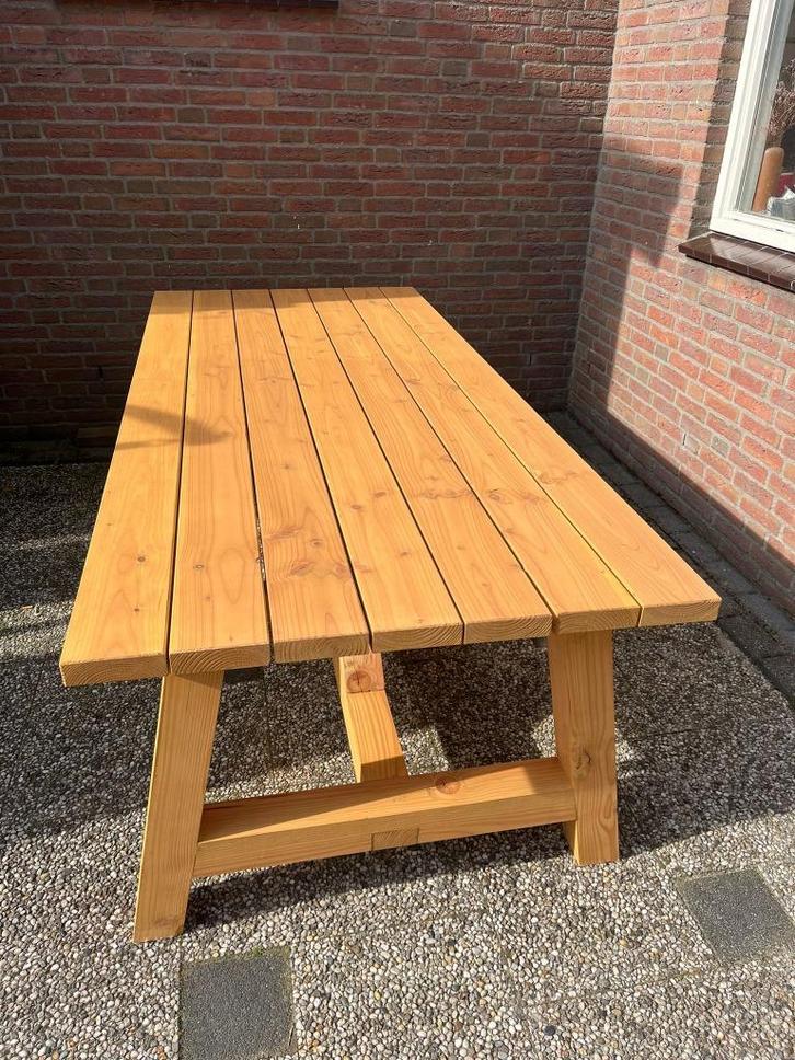 Handgemaakte robuuste Douglas tuintafel, Tuin en Terras, Tuintafels, Nieuw, Rechthoekig, Hout, Ophalen of Verzenden