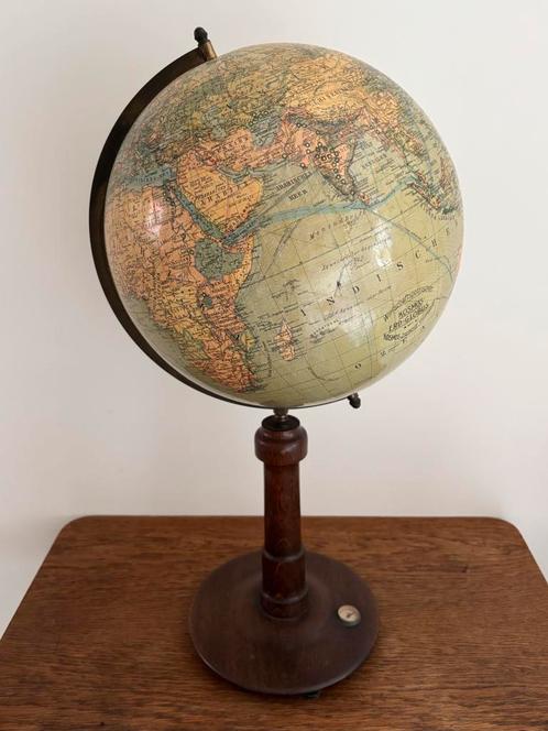 Antieke kosmos Stuttgart globe, wereldbol met kompas, 1928, Huis en Inrichting, Woonaccessoires | Wereldbollen, Gebruikt, Ophalen of Verzenden