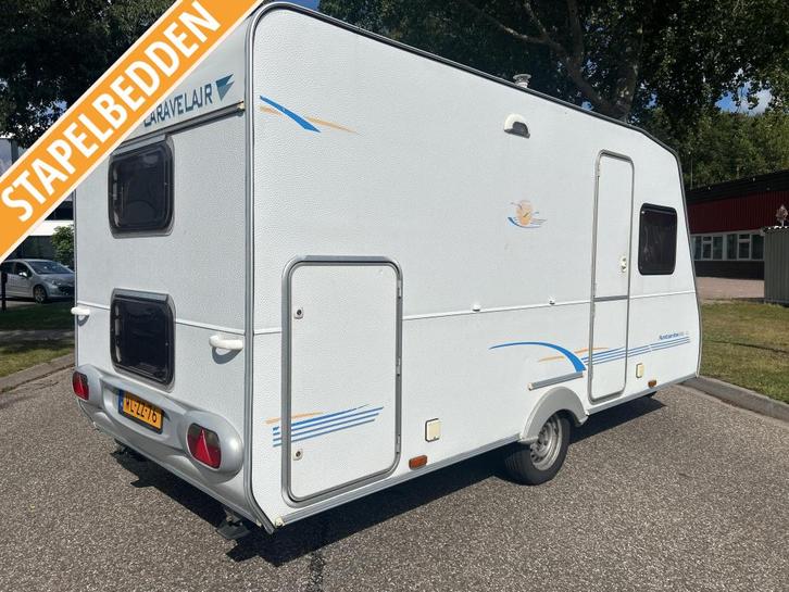 Caravelair 445 TK Antares Luxe VOORTENT, STAPELBED, Caravans en Kamperen, Caravans, Bedrijf, tot en met 4, 750 - 1000 kg, Standaardzit