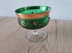 Groen glas met gouden decoratie, Antiek en Kunst, Antiek | Glas en Kristal, Ophalen