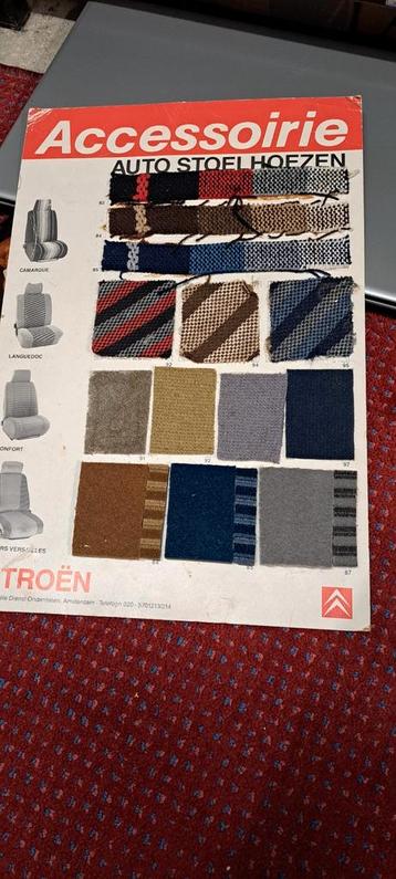 Citroën Auto Stoelhoezen Stalenkaart beschikbaar voor biedingen