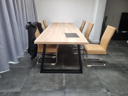 Eiken boomstam/rechte tafels van 4 meter lang, Huis en Inrichting, Tafels | Eettafels, Nieuw, Eikenhout