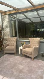 Elegante stoelen lichtbruin, Ophalen of Verzenden, Zo goed als nieuw