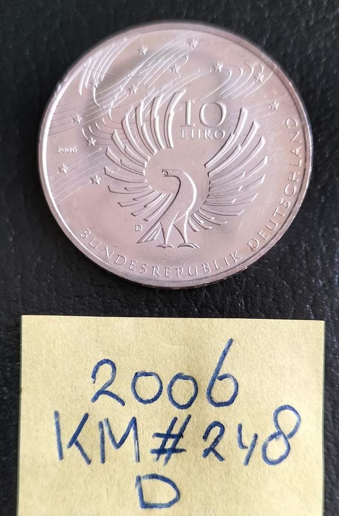 2006 10 Euro Mozart KM#248D 925/1000 Zilver., Postzegels en Munten, Edelmetalen en Baren, Zilver, Verzenden