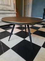 bijzettafeltje met bronskleurig metalen blad, Minder dan 45 cm, Metaal of Aluminium, Rond, 55 tot 75 cm