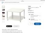 Bijzettafeltje wit van IKEA TINGBY, Nieuw, Rond, Minder dan 55 cm, Hout