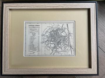 1850-1890 Plattegrond Leuven / Louvain / Löwen Belgie beschikbaar voor biedingen