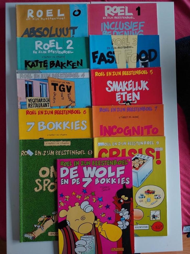 Roel en zijn beestenboel 0t /m10sc. - Dupuis - Gelezen, Boeken, Stripboeken, Gelezen, Meerdere stripboeken, Ophalen of Verzenden