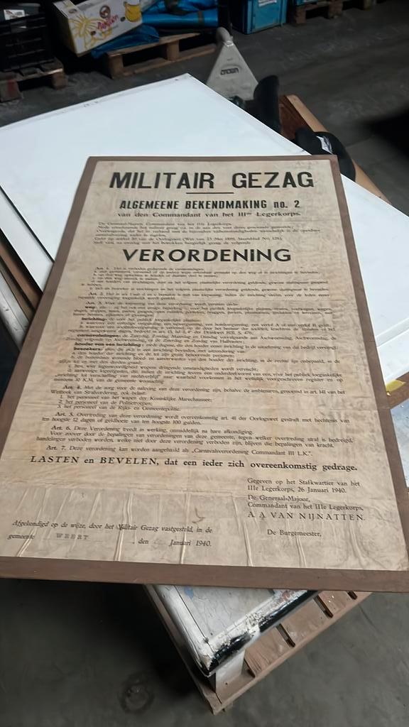 Originele affiche Weert carnaval 1940, Verzamelen, Militaria | Tweede Wereldoorlog, Foto of Poster, Nederland, Ophalen of Verzenden
