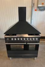 Luxe Boretti 5 pits antraciet inclusief Boretti afzuigkap, Witgoed en Apparatuur, Fornuizen, 60 cm of meer, Ophalen of Verzenden