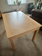 Massief eiken uitschuiftafel, Huis en Inrichting, Ophalen, 100 tot 150 cm, 50 tot 100 cm, Zo goed als nieuw