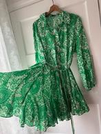 Stijlvol groen wit barok gebloemde jurk Zara maat XXL 44, Zara, Maat 42/44 (L), Ophalen of Verzenden, Onder de knie