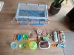 Hamsterkooi met spulletjes cavia kooi gerbil, Kooi, Gebruikt, Hamster, 75 tot 110 cm