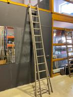 Aluminium ladder totaal 24 sporten., Doe-het-zelf en Verbouw, Ladders en Trappen, Ophalen, Gebruikt, 4 meter of meer