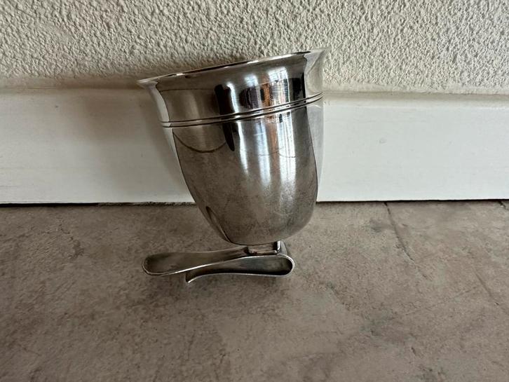 lepelvaasje klemvaasje zwaar verzilverd J Sola 90 in doosje, Huis en Inrichting, Keuken | Keukenbenodigdheden, Zo goed als nieuw