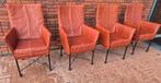 4 x Montis Chaplin Design eetkamerstoelen in Buffalo Maron, Huis en Inrichting, Stoelen, Ophalen, Bruin, Zo goed als nieuw, Vier