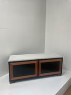 Handgemaakte mahonie & MDF kast‑bank met kussens – Deens, Ophalen, Nieuw, Minder dan 150 cm, Minder dan 100 cm