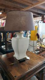 schemerlamp met linnenlook kap naturel kleuren 15,00, Ophalen, Gebruikt, 50 tot 75 cm