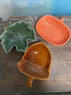 3 leuke kleine hetfst bakjes pompoen, eikel, blad, Ophalen of Verzenden, Gebruikt