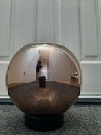 Glanzende bol lamp (brons), inclusief grote ledlamp, Ophalen of Verzenden, Zo goed als nieuw, Glas