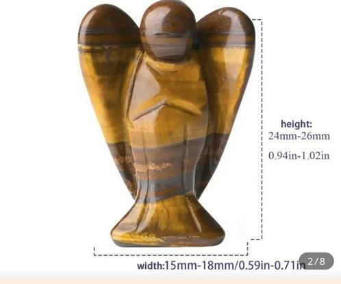 Tijgeroog engel decoratie, Antiek en Kunst, Antiek | Glas en Kristal, Ophalen of Verzenden