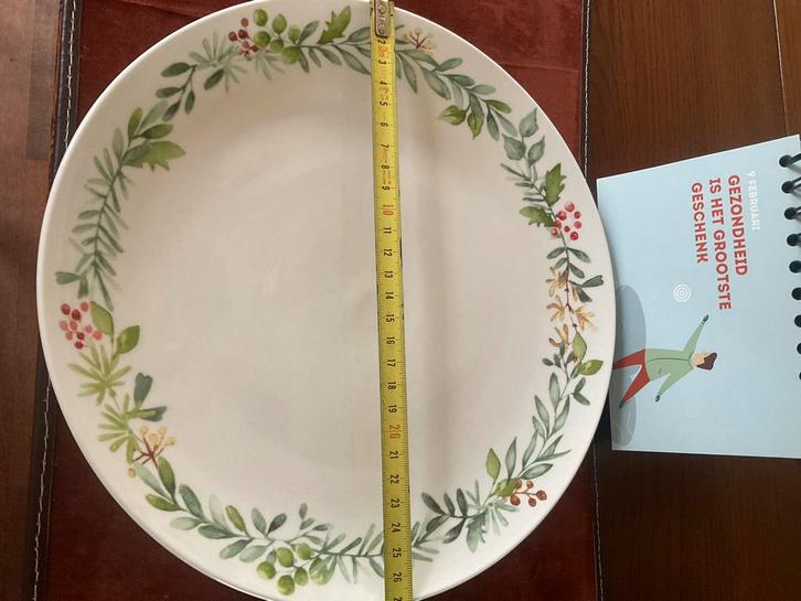Dinerbord 27.2 BLOKKER ceramic kerstdessin, Huis en Inrichting, Keuken | Servies, Zo goed als nieuw, Bord(en), Overige stijlen