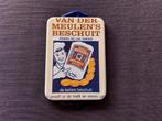 Emaille Van Der Meulen deurpostje, Verzamelen, Merken en Reclamevoorwerpen, Ophalen of Verzenden, Gebruikt, Reclamebord