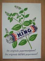 Vintage flyer folder reclame pamflet KING pepermunt jaren 70, Verzamelen, Merken en Reclamevoorwerpen, Ophalen of Verzenden, Zo goed als nieuw
