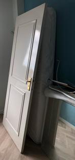 Hout stompe deur wit hoogglans panelen paneel messing beslag, Doe-het-zelf en Verbouw, Deuren en Horren, Ophalen, Gebruikt, 80 tot 100 cm