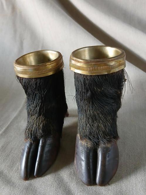 2x retro, vintage bakjes "Zwijnenpoten", Verzamelen, Dierenverzamelingen, Gebruikt, Beeldje of Figuurtje, Ophalen of Verzenden