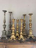 Antiek Italiaanse verguld hout kandelaars, Ophalen of Verzenden