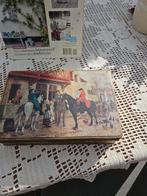 Oud blik met paarden afbeelding, Ophalen of Verzenden