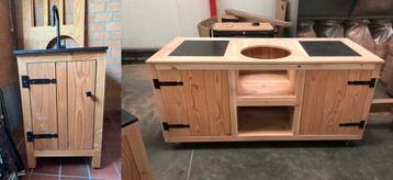 Buitenkeuken op wielen - hout beschikbaar voor biedingen