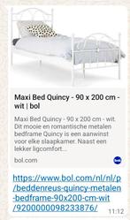 ZGAN ledikant met schoon matras, Ophalen, 90 cm, Eenpersoons, Wit