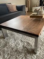 Salontafel Bert Plantagie, geolied Noten. 80x80, Huis en Inrichting, Ophalen, Gebruikt, 50 tot 100 cm, Strak, maar makkelijk te combineren met verschillende stijlen.