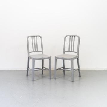 6 x Emeco 111 Navy Chair Grijs - Recycled Pet beschikbaar voor biedingen