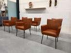 4 Showmodel Design on Stock Moka eetkamerstoel Cera Cognac, Bruin, Ophalen of Verzenden, Vijf, Zes of meer stoelen, Design on Stock