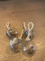 Decoratieve glazen ballen met veren, Ophalen of Verzenden, Zo goed als nieuw