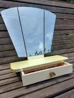 Vintage 3 luik wandspiegel met lade, Ophalen, Gebruikt