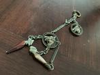 Antieke horloge ketting, paarden. Gebruikt., Ophalen of Verzenden