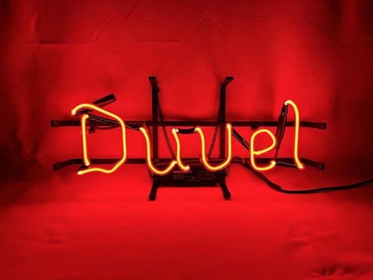Duvel glas neon lamp / lichtreclame, Verzamelen, Merken en Reclamevoorwerpen, Nieuw, Lichtbak of (neon) lamp, Ophalen of Verzenden