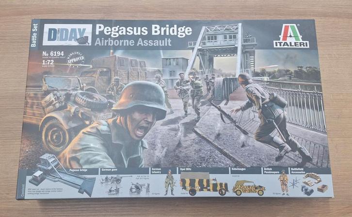 Italeri 6194 Pegasus Bridge Airborne Assault 1:72, Hobby en Vrije tijd, Modelbouw | Figuren en Diorama's, Nieuw, Diorama, 1:50 of kleiner