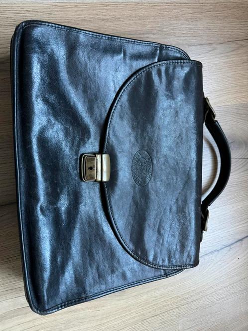 Burkely’s lederen akte/laptoptas gebruikt, Computers en Software, Laptoptassen, Gebruikt, Aktetas, 15 inch, Ophalen of Verzenden