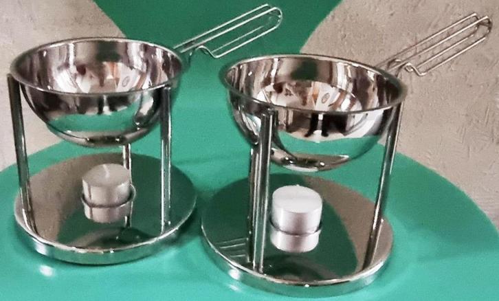Menu, Deense r.v.s. saus-juswarmer/chocoladearmer/fondue, Huis en Inrichting, Keuken | Keukenbenodigdheden, Zo goed als nieuw