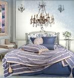 Luxe sprei Dutch Boudoir Gustavian Folk - Stockolm Blue, Blauw, Overige typen, Ophalen of Verzenden, Nieuw