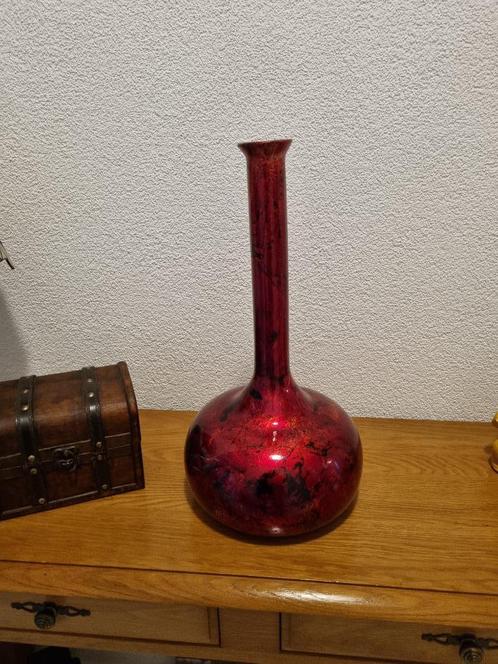 Decoratie vaas, Huis en Inrichting, Woonaccessoires | Vazen, Zo goed als nieuw, Rood, Minder dan 50 cm, Ophalen of Verzenden