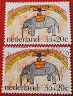 NL - Kinderpostzegels Olifant - 1x Postfris / 1x Gestempeld, Postzegels en Munten, Postzegels | Nederland, Verzenden, Na 1940