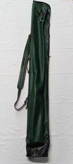 Vintage hengeltas - foudraal albatros groen leer made in gdr, Ophalen, Gebruikt