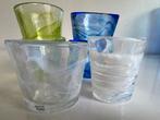 Set 6 Kosta Boda ‘Swirl’ Waxinelichthouders Lemongreen Blauw, Overige materialen, Overige kleuren, Ophalen of Verzenden, Zo goed als nieuw