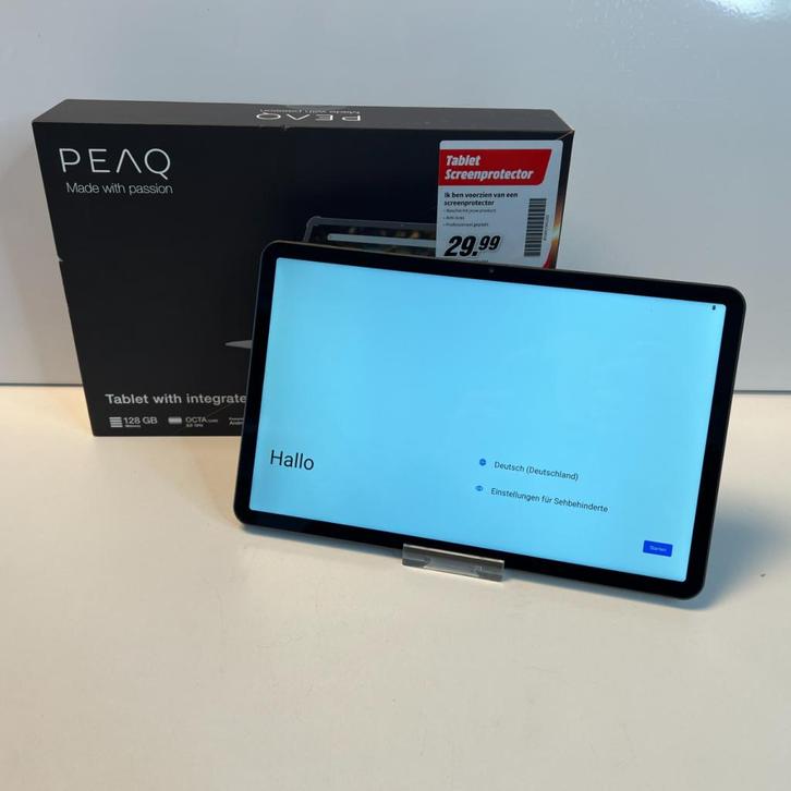 PEAQ Tablet 10980-F628E 128GB + Hoes | Ongebruikt, Computers en Software, Windows Laptops, Nieuw